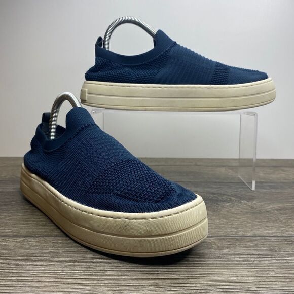 J Slides Shoes - J / SLIDES HILO PLATFORM NAVY BLUE SLIP ON SHOES SZ 10.